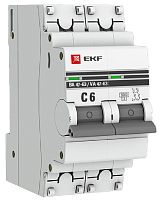 Выключатель автоматический EKF PROxima ВА47-63 2п 6А C 6кА картинка
